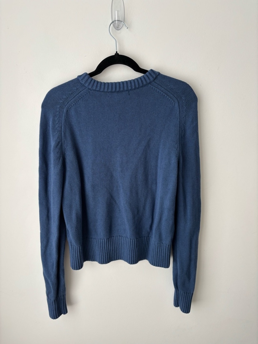 Banana Republic Cotton Silk Sweater Grey Cropped Crewneck Minimalist - Picture 7 of 8